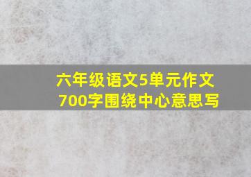 六年级语文5单元作文700字围绕中心意思写