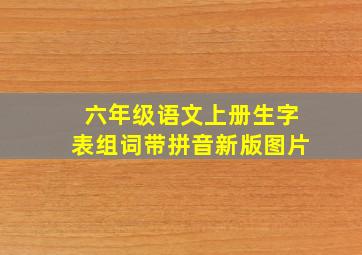 六年级语文上册生字表组词带拼音新版图片