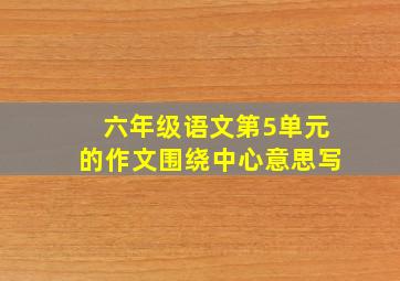 六年级语文第5单元的作文围绕中心意思写