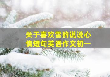 关于喜欢雪的说说心情短句英语作文初一