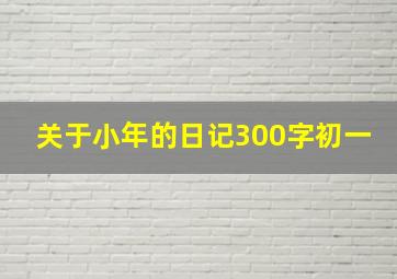 关于小年的日记300字初一