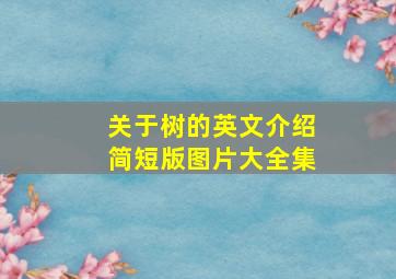 关于树的英文介绍简短版图片大全集