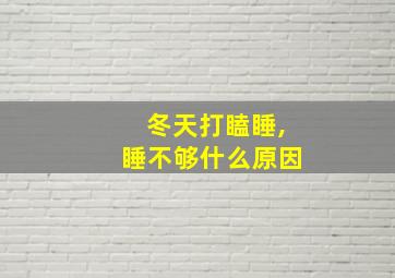 冬天打瞌睡,睡不够什么原因