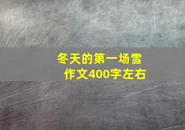 冬天的第一场雪作文400字左右