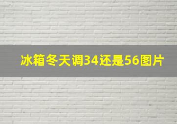 冰箱冬天调34还是56图片