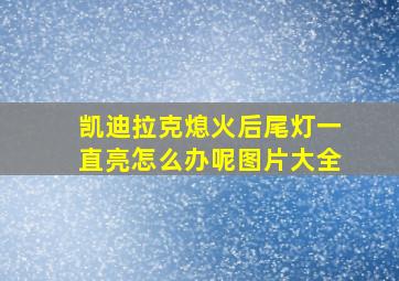 凯迪拉克熄火后尾灯一直亮怎么办呢图片大全