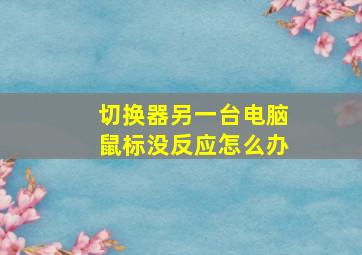 切换器另一台电脑鼠标没反应怎么办