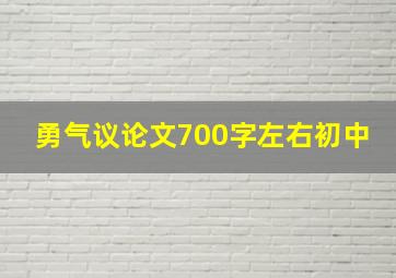 勇气议论文700字左右初中