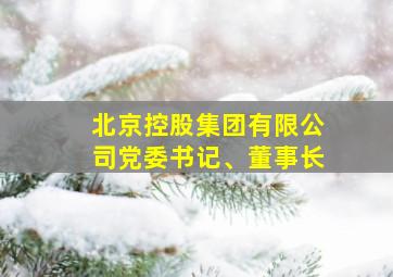 北京控股集团有限公司党委书记、董事长