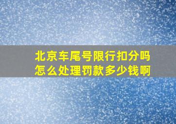 北京车尾号限行扣分吗怎么处理罚款多少钱啊