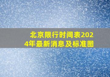 北京限行时间表2024年最新消息及标准图