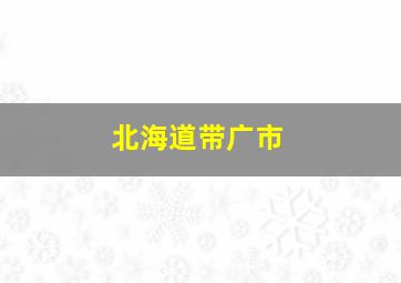 北海道带广市