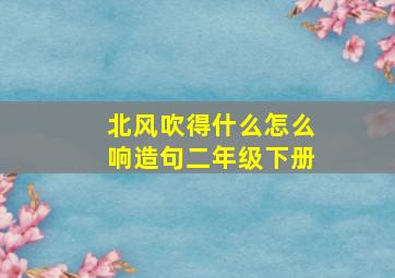 北风吹得什么怎么响造句二年级下册