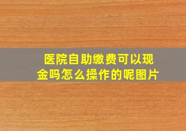 医院自助缴费可以现金吗怎么操作的呢图片