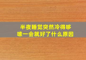 半夜睡觉突然冷得哆嗦一会就好了什么原因