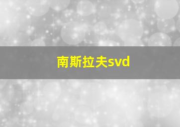 南斯拉夫svd