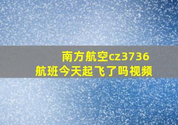 南方航空cz3736航班今天起飞了吗视频