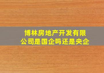 博林房地产开发有限公司是国企吗还是央企