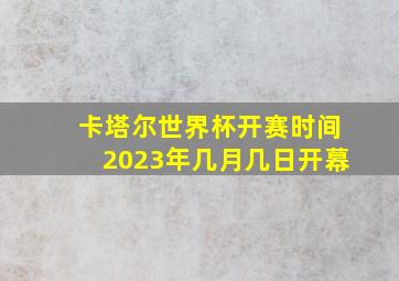 卡塔尔世界杯开赛时间2023年几月几日开幕