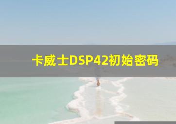 卡威士DSP42初始密码