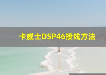 卡威士DSP46接线方法