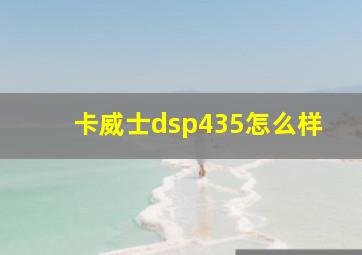 卡威士dsp435怎么样