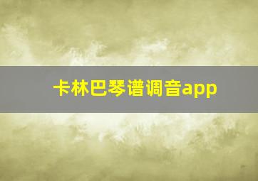 卡林巴琴谱调音app