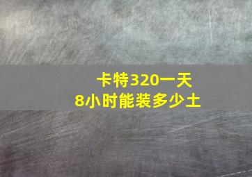 卡特320一天8小时能装多少土