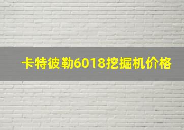 卡特彼勒6018挖掘机价格