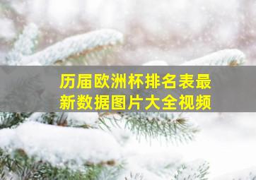 历届欧洲杯排名表最新数据图片大全视频