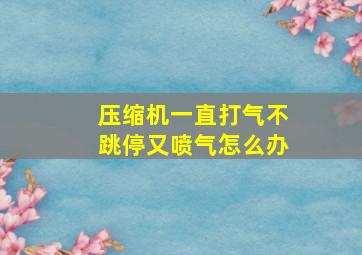 压缩机一直打气不跳停又喷气怎么办