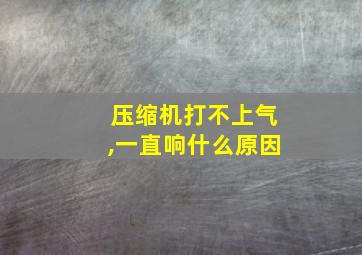 压缩机打不上气,一直响什么原因