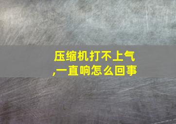 压缩机打不上气,一直响怎么回事