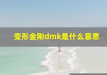 变形金刚dmk是什么意思