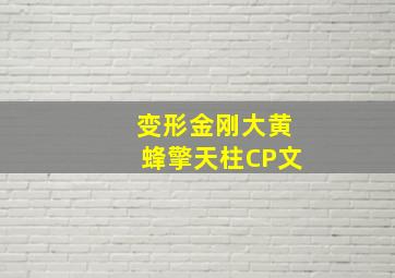 变形金刚大黄蜂擎天柱CP文