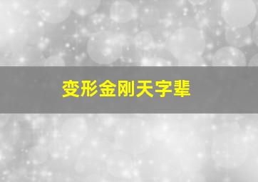 变形金刚天字辈