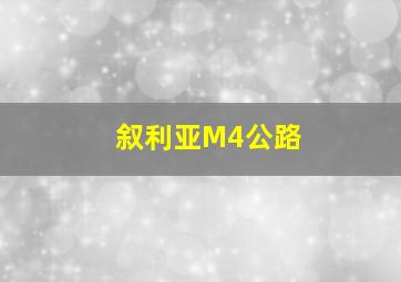 叙利亚M4公路