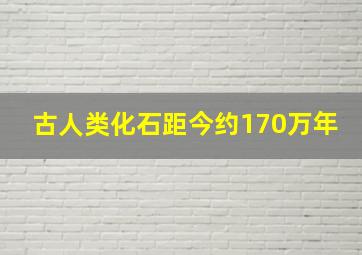 古人类化石距今约170万年