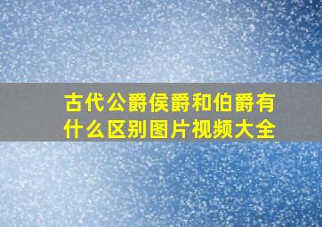 古代公爵侯爵和伯爵有什么区别图片视频大全