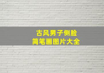 古风男子侧脸简笔画图片大全