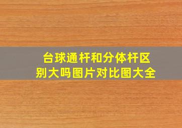 台球通杆和分体杆区别大吗图片对比图大全