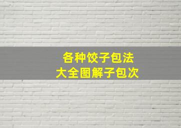 各种饺子包法大全图解子包次