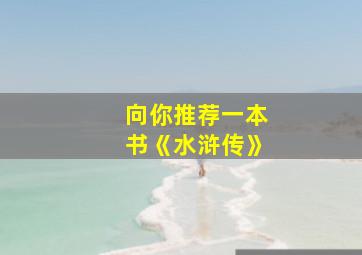 向你推荐一本书《水浒传》