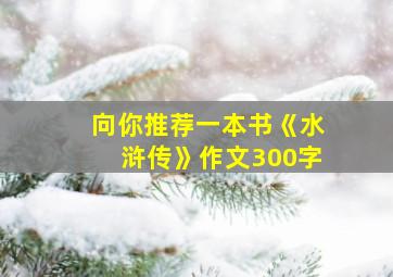 向你推荐一本书《水浒传》作文300字