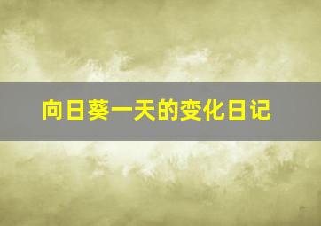 向日葵一天的变化日记