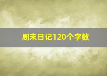 周末日记120个字数