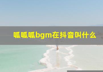 呱呱呱bgm在抖音叫什么