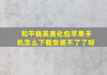 和平精英美化包苹果手机怎么下载安装不了了呀