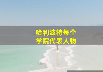 哈利波特每个学院代表人物