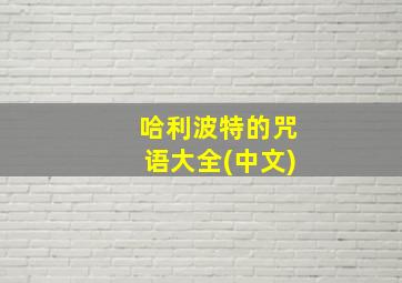 哈利波特的咒语大全(中文)